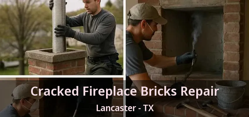 Cracked Fireplace Bricks Repair Lancaster - TX