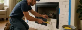 Repairing Cracked Fireplace Tiles Brookhaven Estates, Lancaster